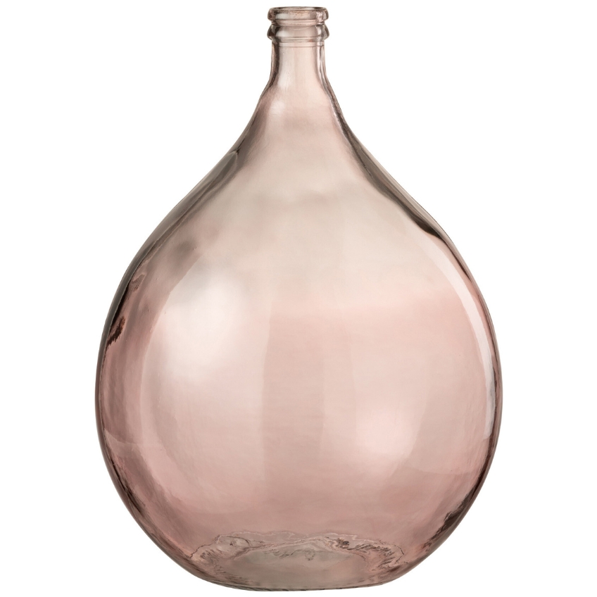 Růžová skleněná váza J-Line Feen 56 cm J-line