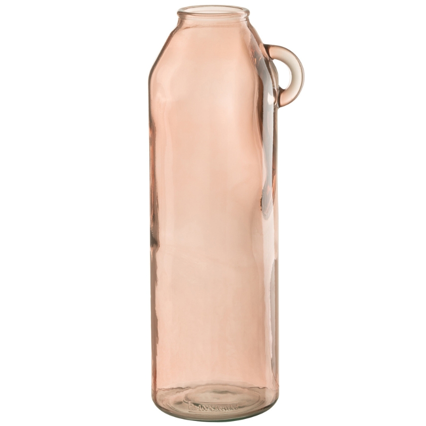 Růžová skleněná váza J-Line Nyland 45 cm J-line