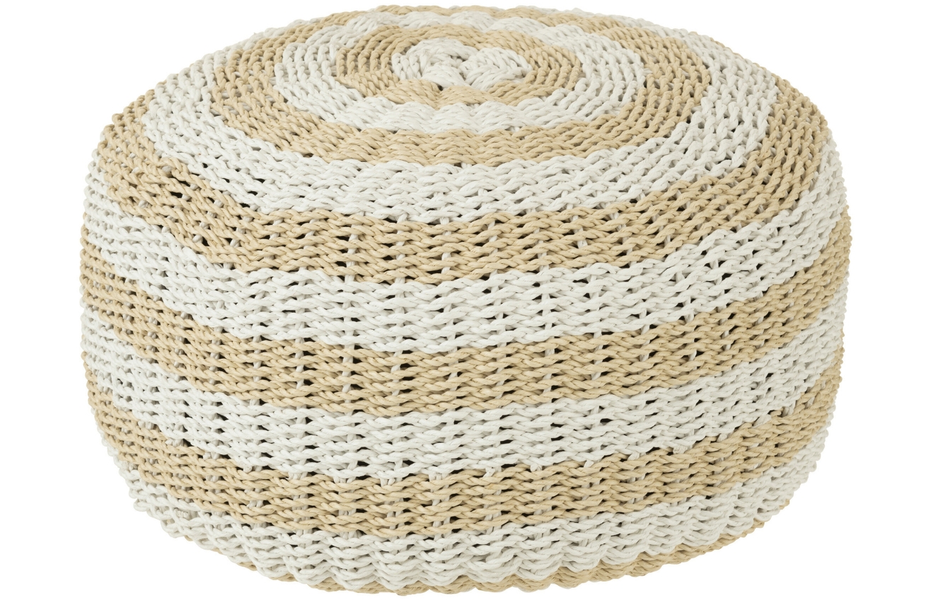 Béžový puf J-Line Vaskuti 50 cm J-line