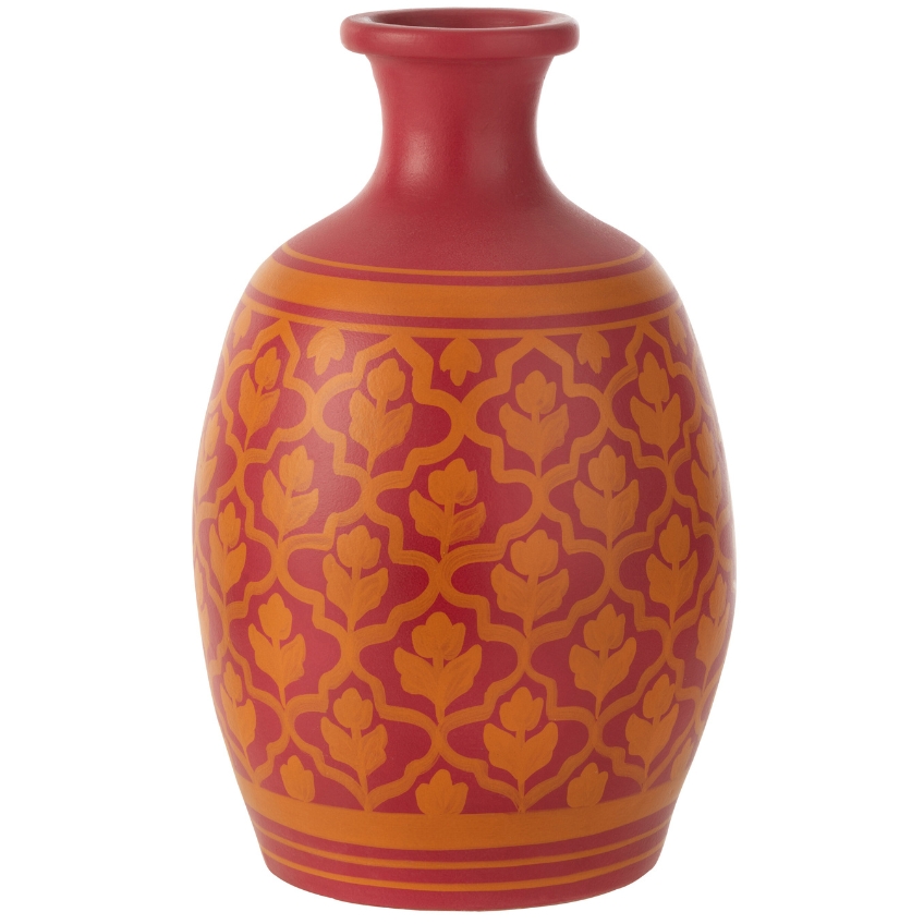 Růžová keramická váza J-Line Floryn 43 cm J-line