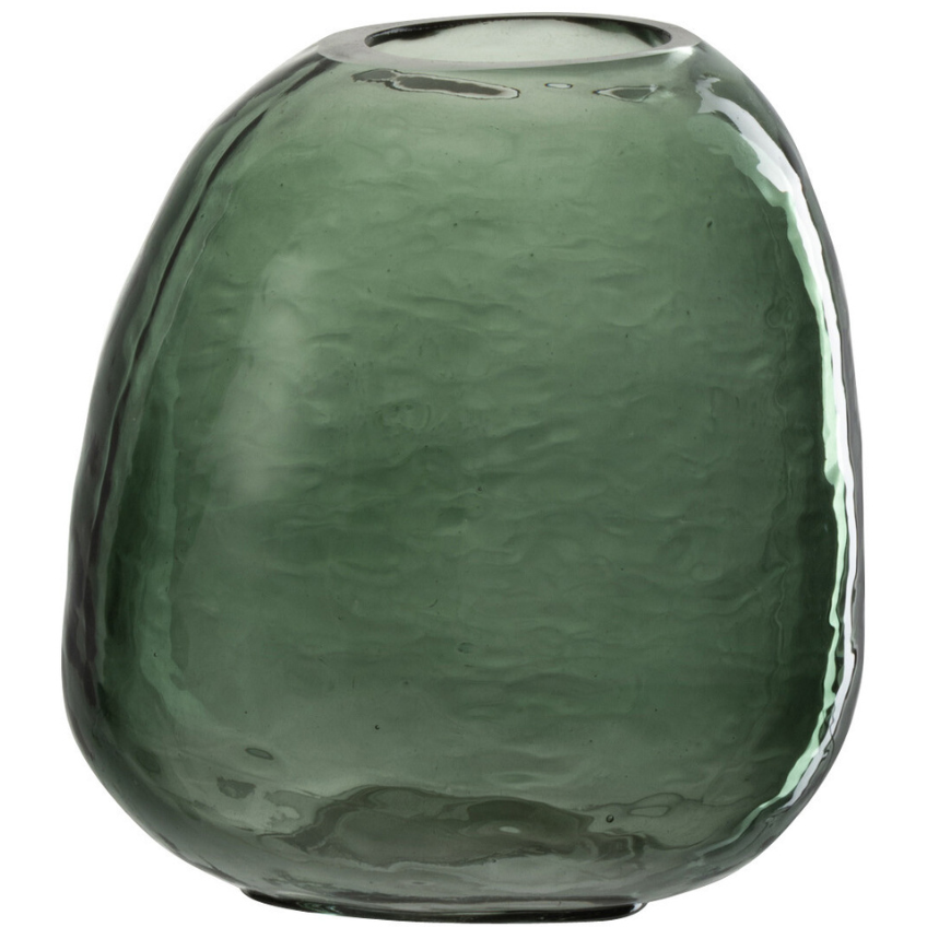 Zelená skleněná váza J-line Ruggy 13 cm J-line