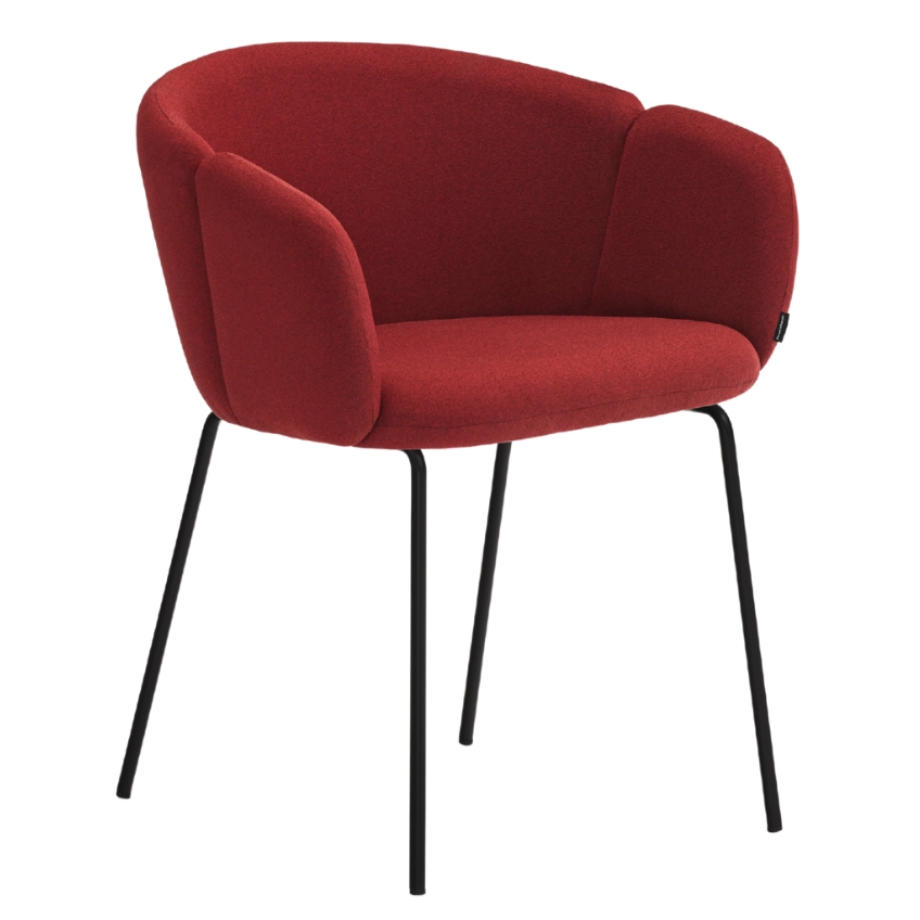 Červená čalouněná jídelní židle Teulat Add II. Teulat