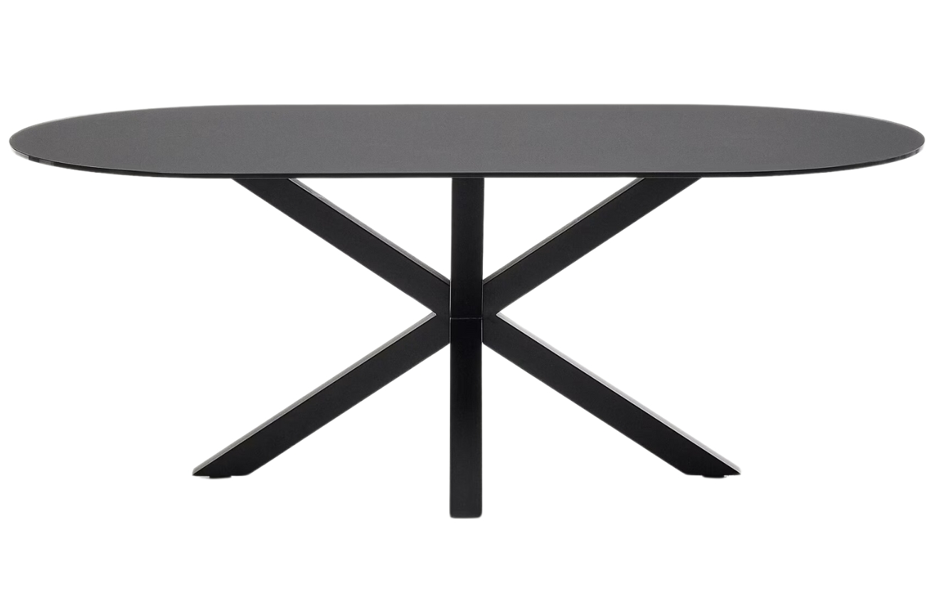 Černý skleněný jídelní stůl Kave Home Argo 200 x 100 cm Kave Home