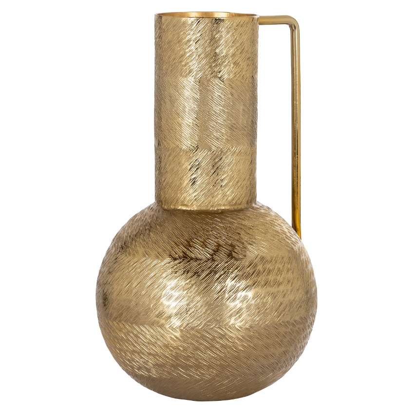 Zlatá kovová váza Richmond Leia 18 cm Richmond