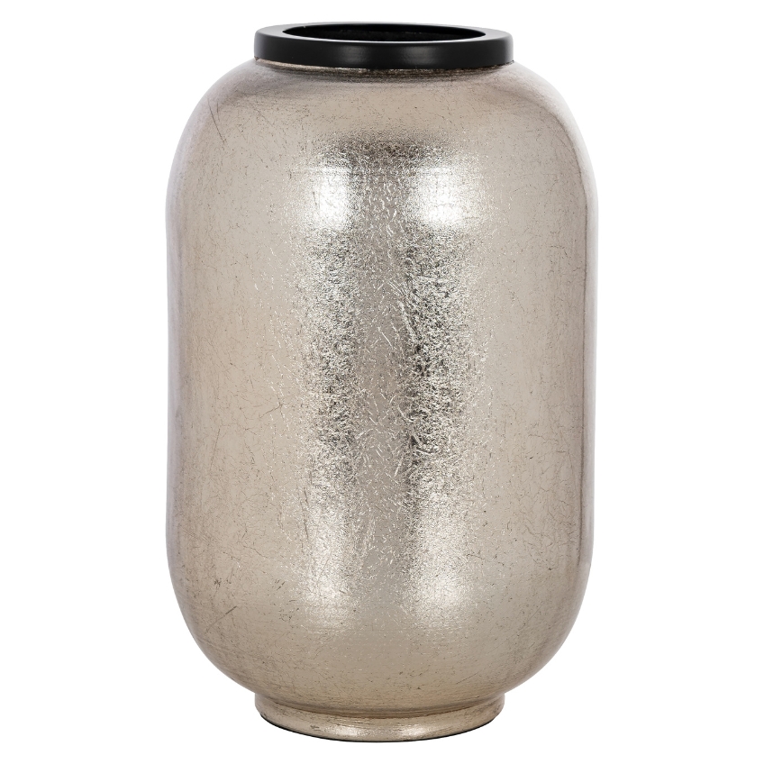 Stříbrná kovová váza Richmond Vesna 30 cm Richmond