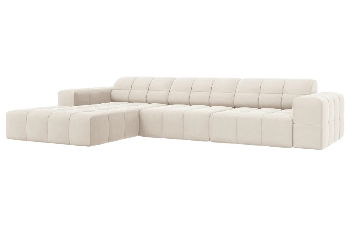 Cosmopolitan Design sametová rohová pohovka Chicago, levá