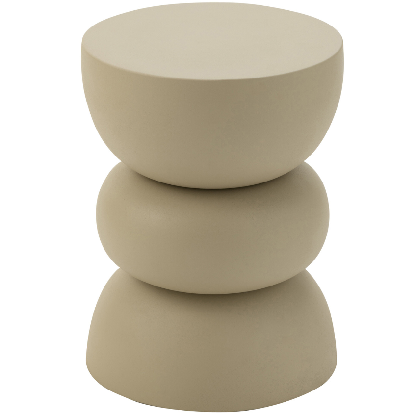 Béžový kovový odkládací stolek J-line Elise 32 cm J-line