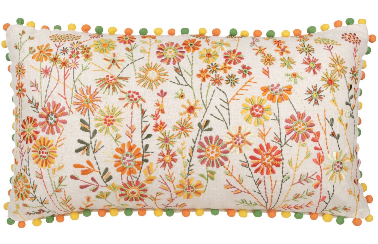 Barevný polštář J-line Florry 65 x 35 cm J-line