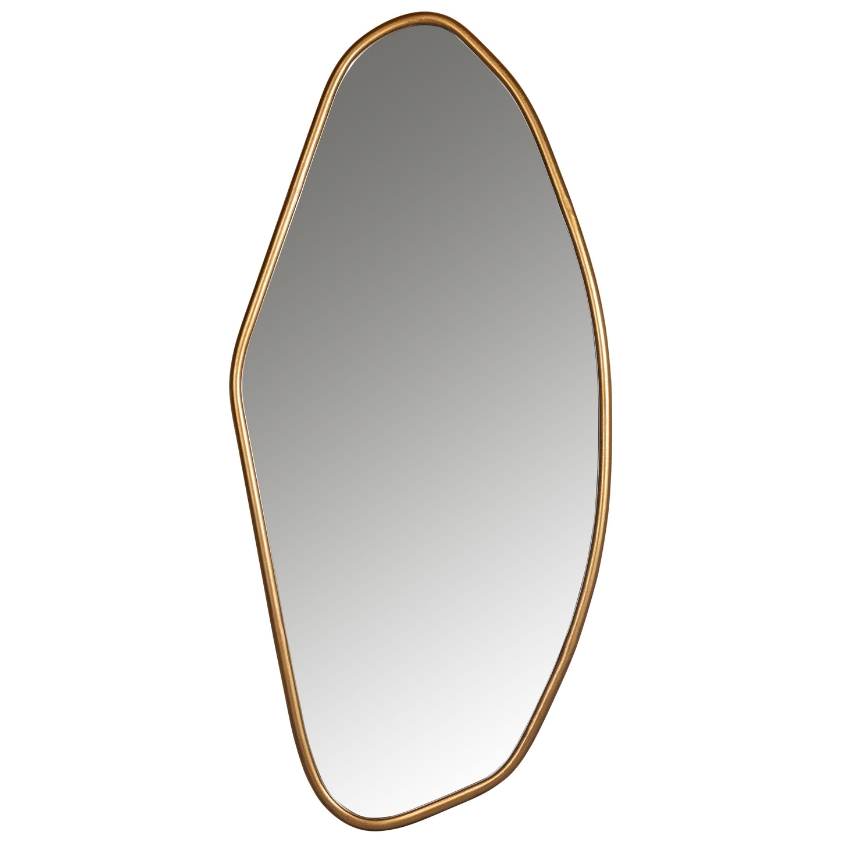 Zlaté kovové závěsné zrcadlo Richmond Eldon 100 x 47 cm Richmond