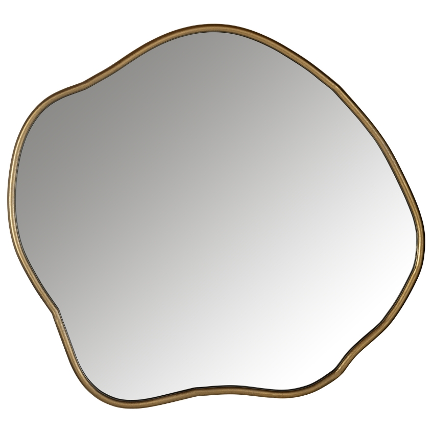 Zlaté kovové závěsné zrcadlo Richmond Allyson 79 x 88 cm Richmond
