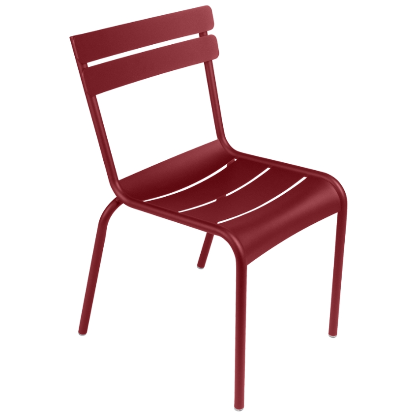 Červená kovová zahradní židle Fermob Luxembourg Fermob