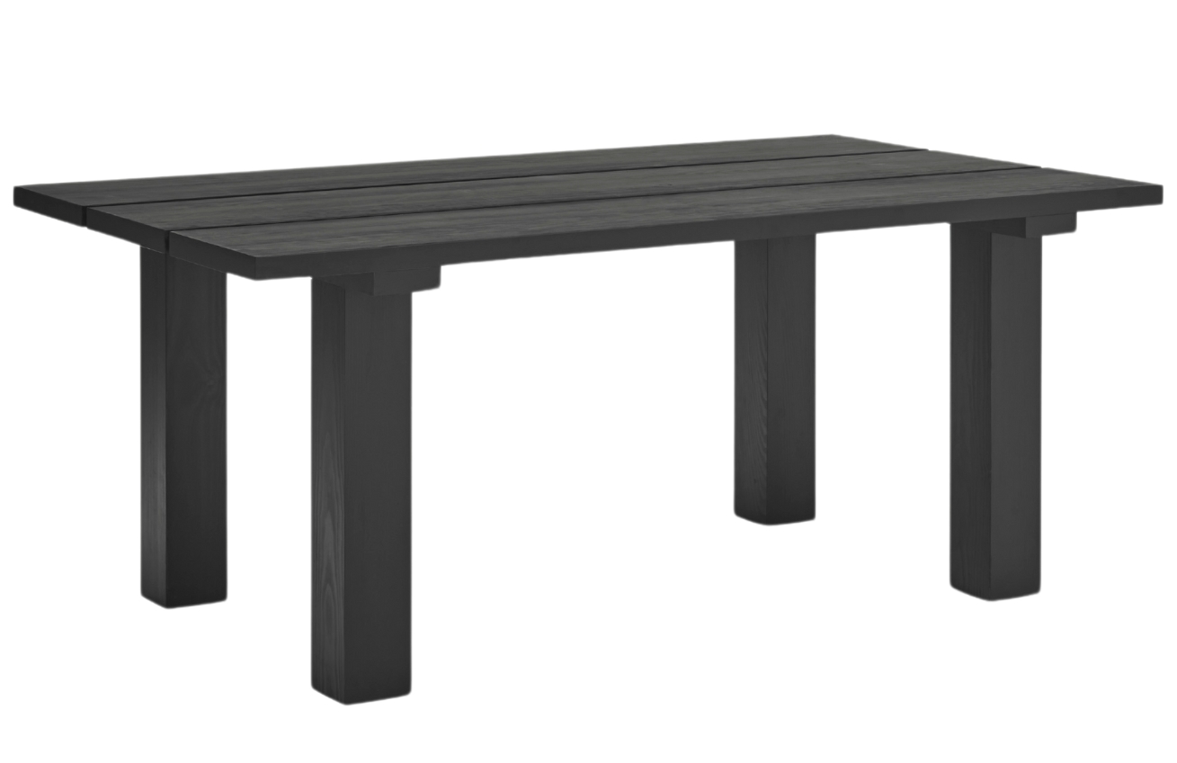 Černý dřevěný jídelní stůl Teulat Banda 180 x 100 cm Teulat