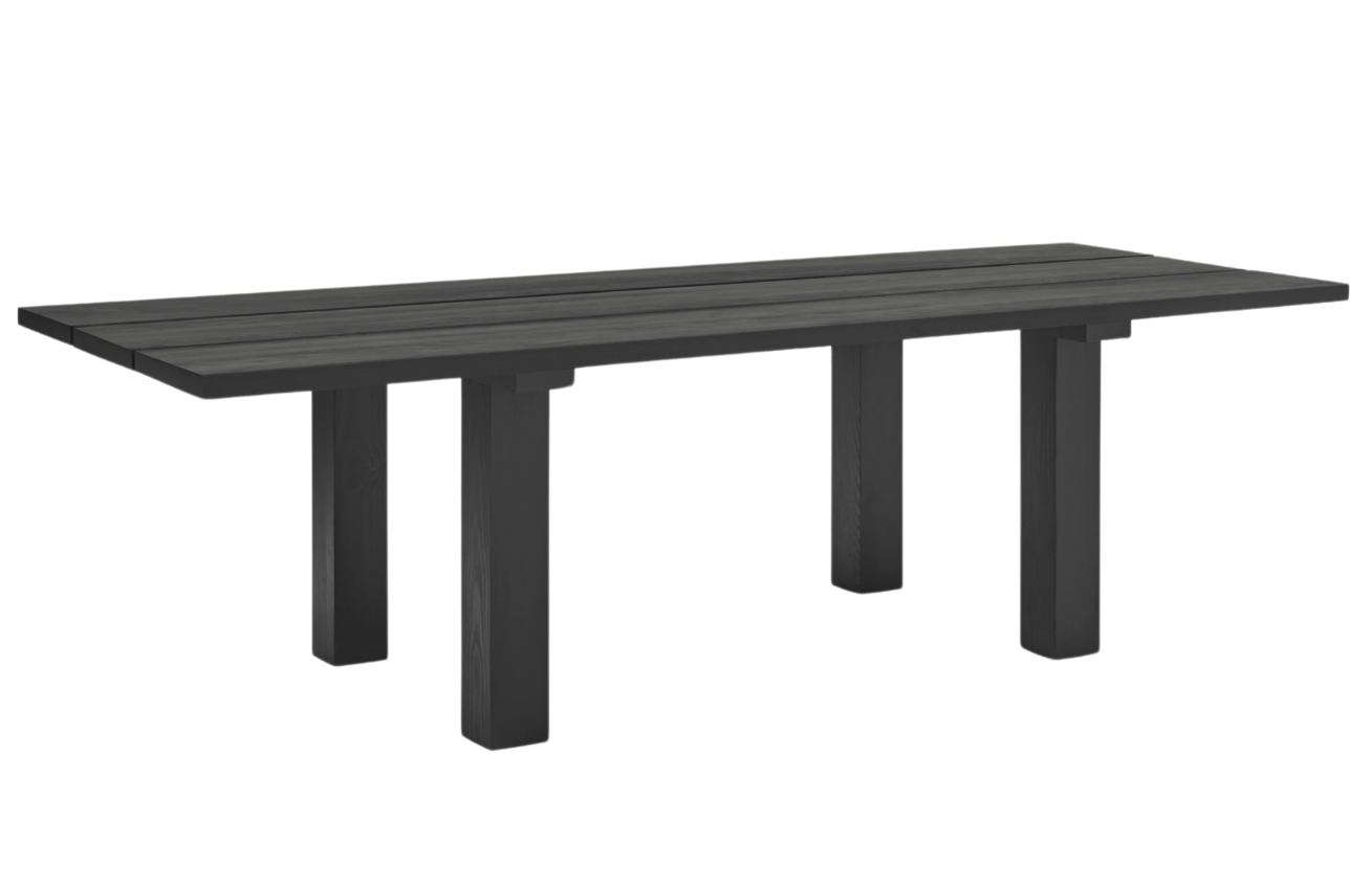 Černý dřevěný jídelní stůl Teulat Banda 260 x 100 cm Teulat