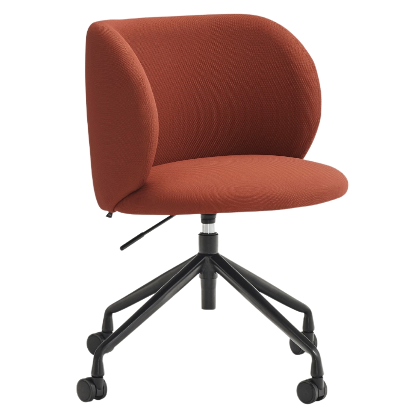 Červená čalouněná kancelářská židle Teulat Mogi Teulat