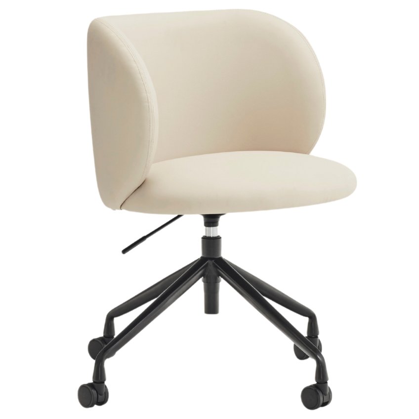 Béžová koženková kancelářská židle Teulat Mogi Teulat