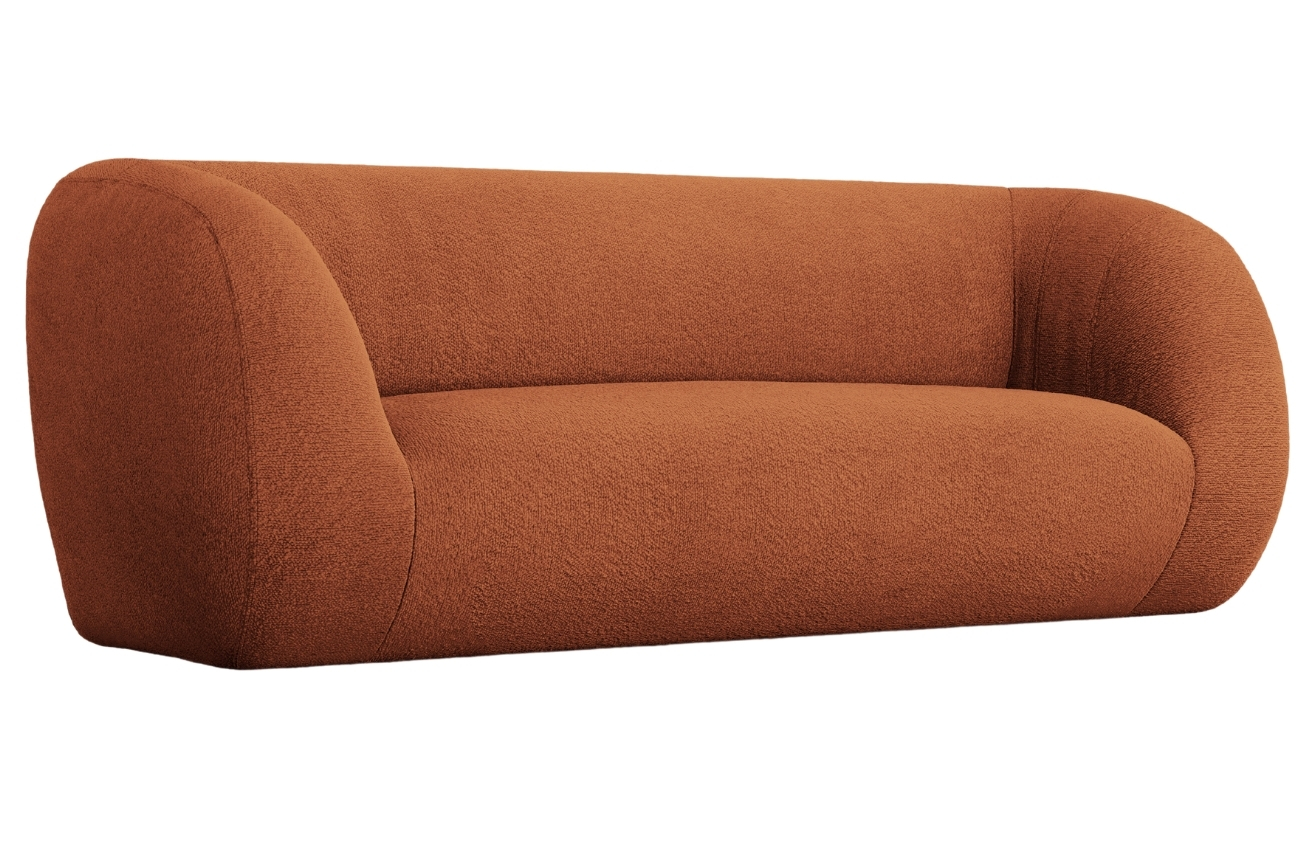 Hnědá bouclé dvoumístná pohovka Cosmopolitan Design Essen 210 cm Cosmopolitan Design