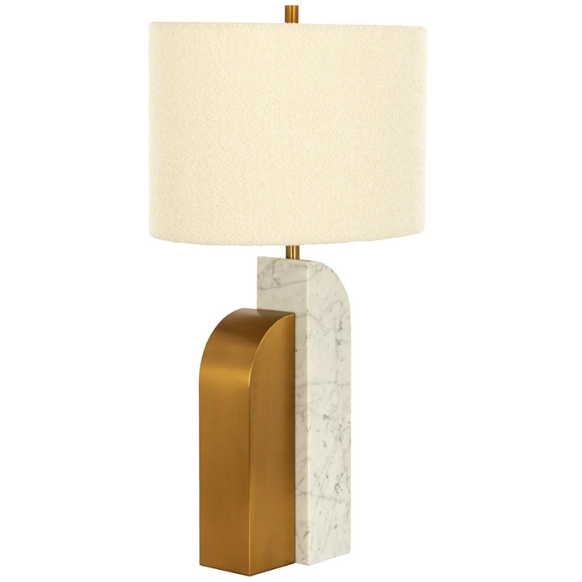 Zlato-bílá mramorová stolní lampa Richmond Liliana Richmond