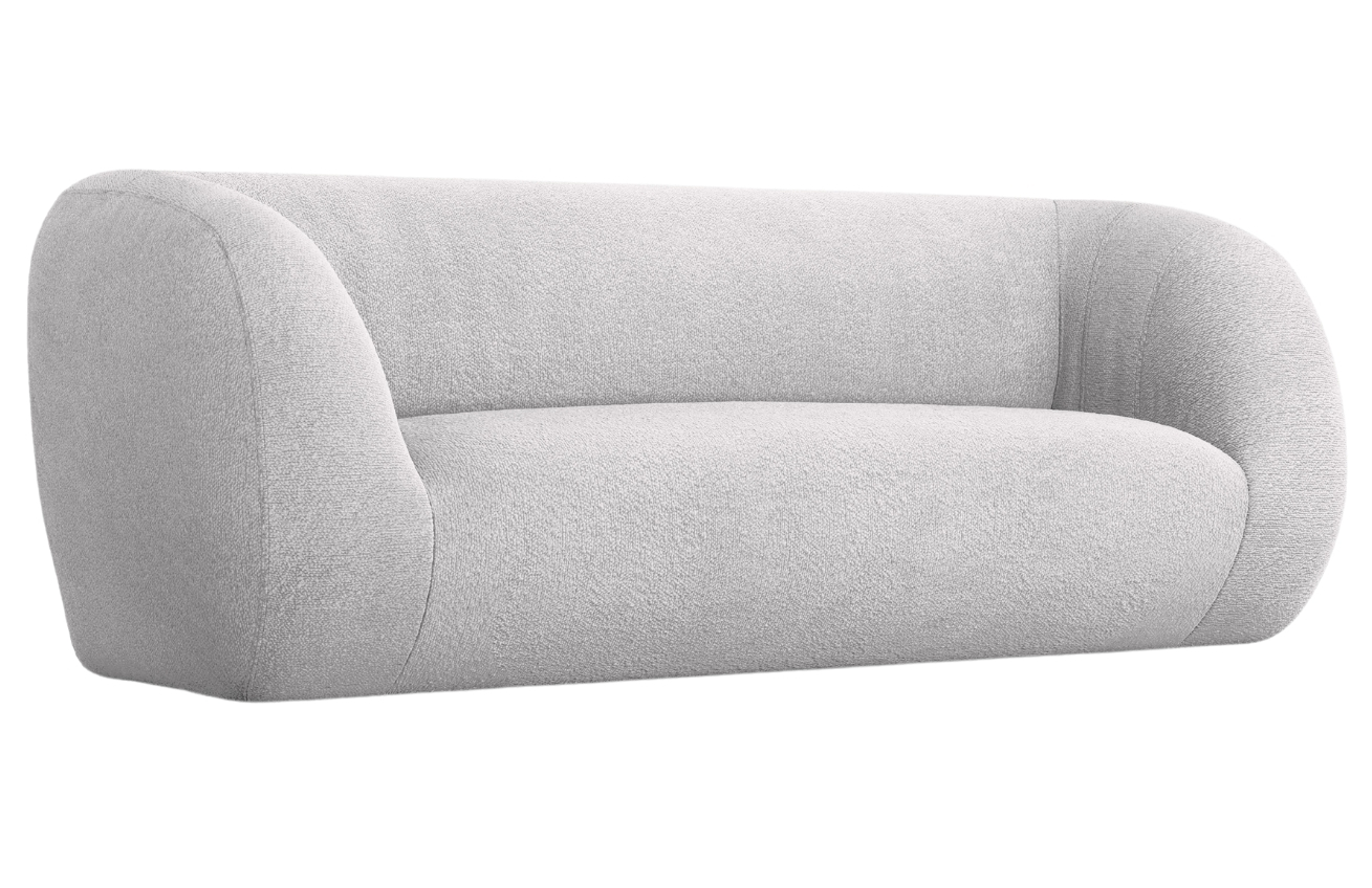 Světle šedá bouclé dvoumístná pohovka Cosmopolitan Design Essen 210 cm Cosmopolitan Design