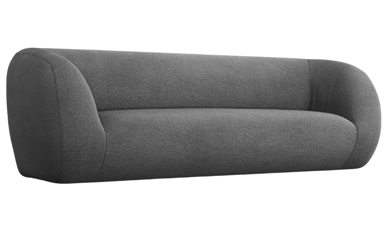 Šedá bouclé třímístná pohovka Cosmopolitan Design Essen 230 cm Cosmopolitan Design