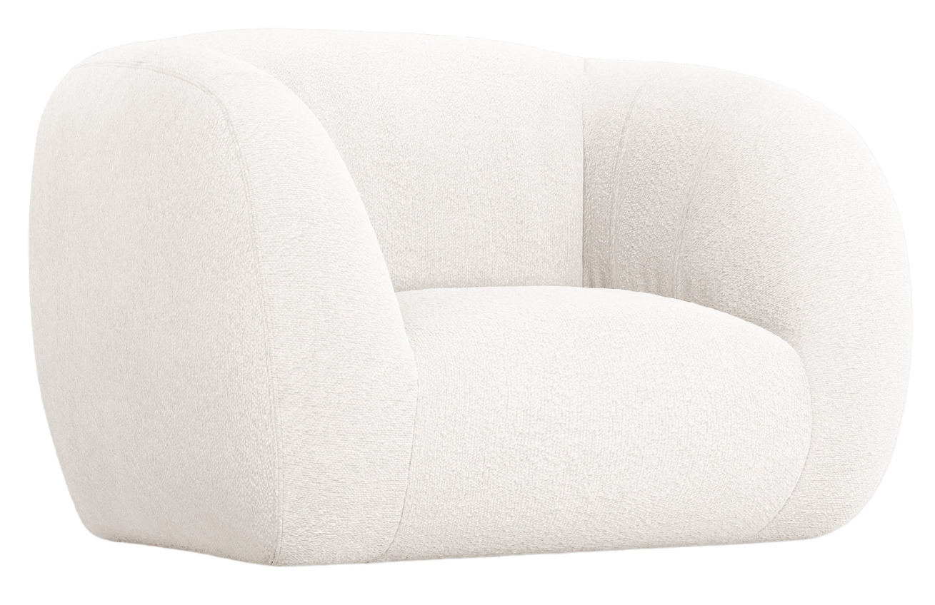 Bílé bouclé křeslo Cosmopolitan Design Essen Cosmopolitan Design