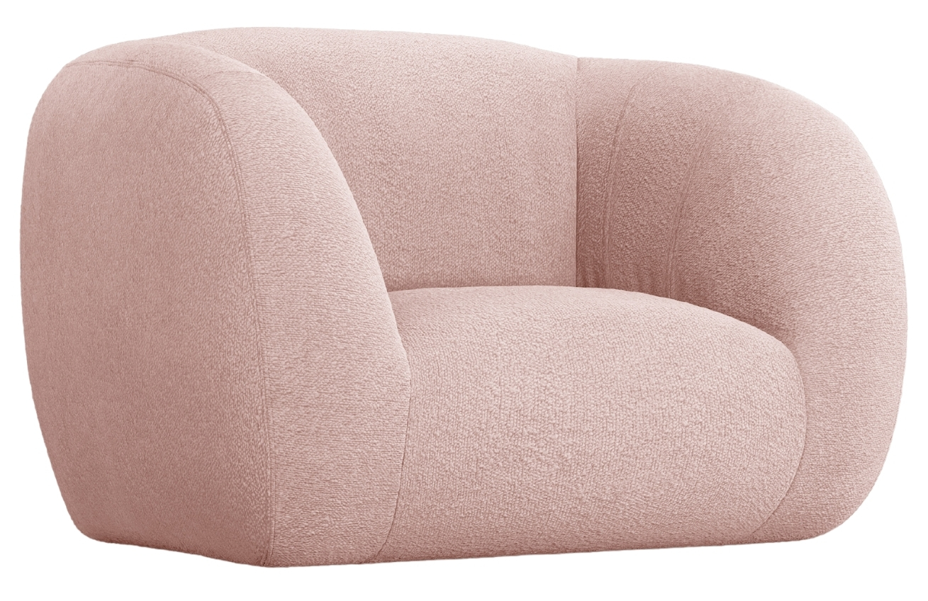 Pudrově růžové bouclé křeslo Cosmopolitan Design Essen Cosmopolitan Design