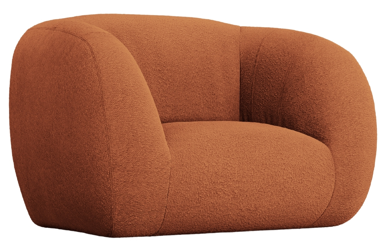 Hnědé bouclé křeslo Cosmopolitan Design Essen Cosmopolitan Design