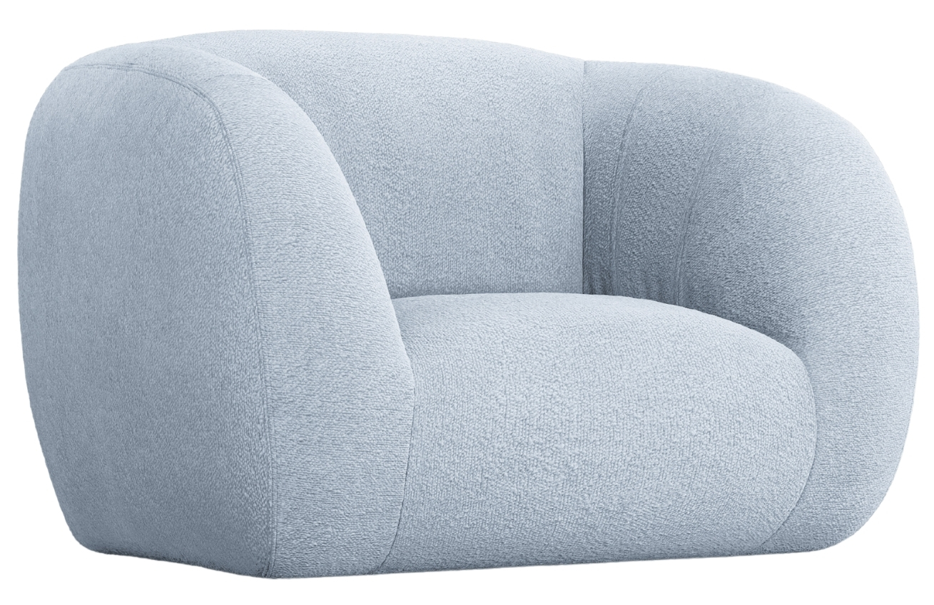Světle modré bouclé křeslo Cosmopolitan Design Essen Cosmopolitan Design
