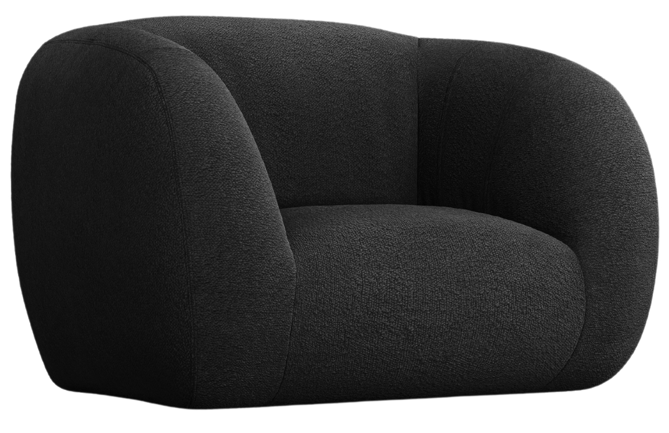 Černé bouclé křeslo Cosmopolitan Design Essen Cosmopolitan Design