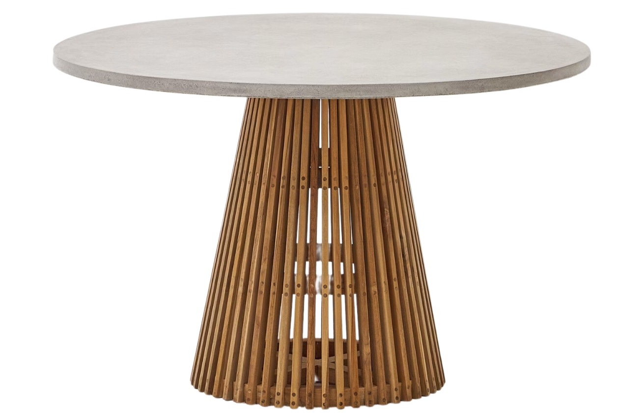 Teakový zahradní stůl s šedou deskou Kave Home Alcaufar 120 cm Kave Home