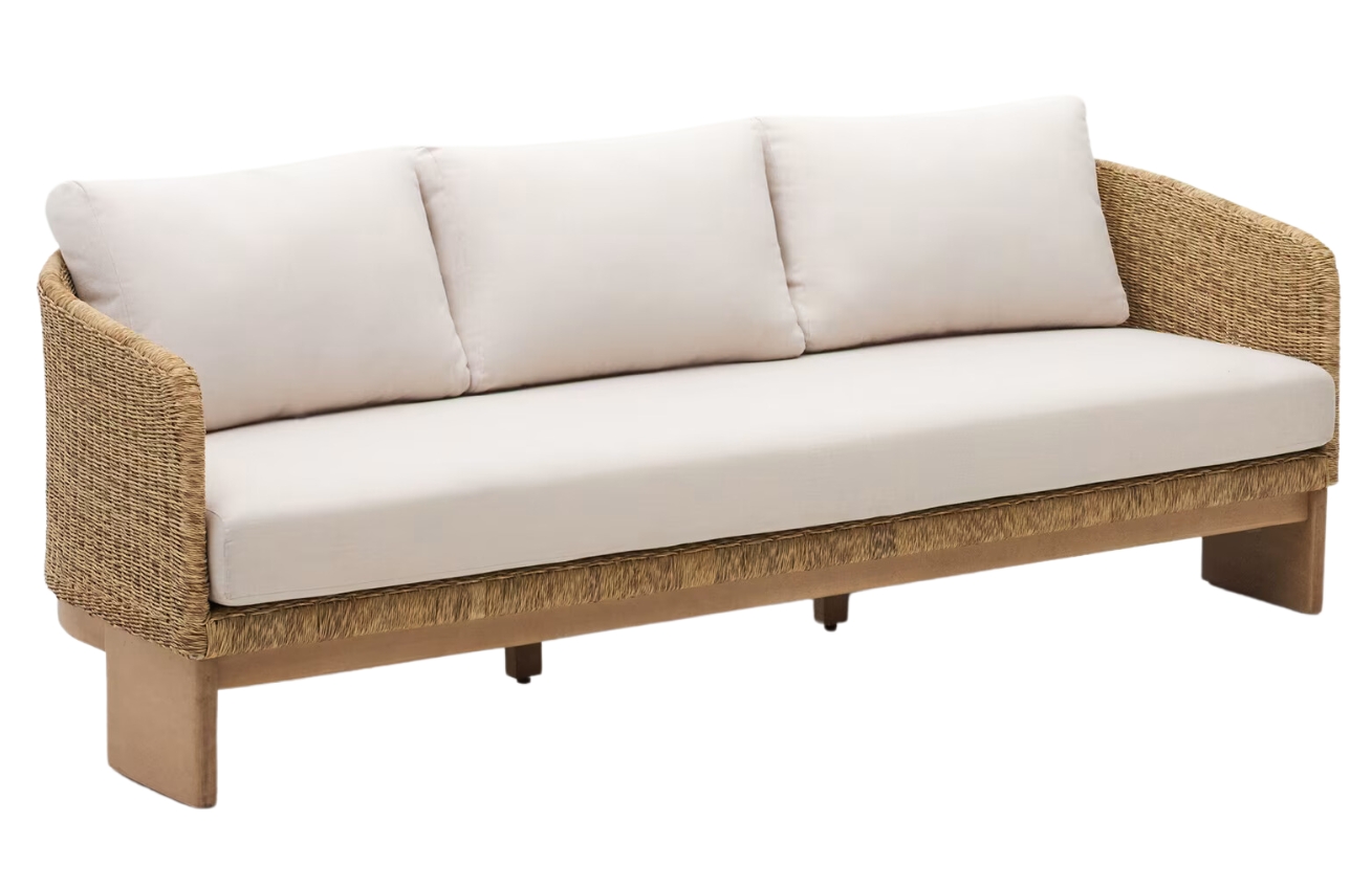 Zahradní pohovka z umělého ratanu Kave Home Xoriguer 222 cm Kave Home