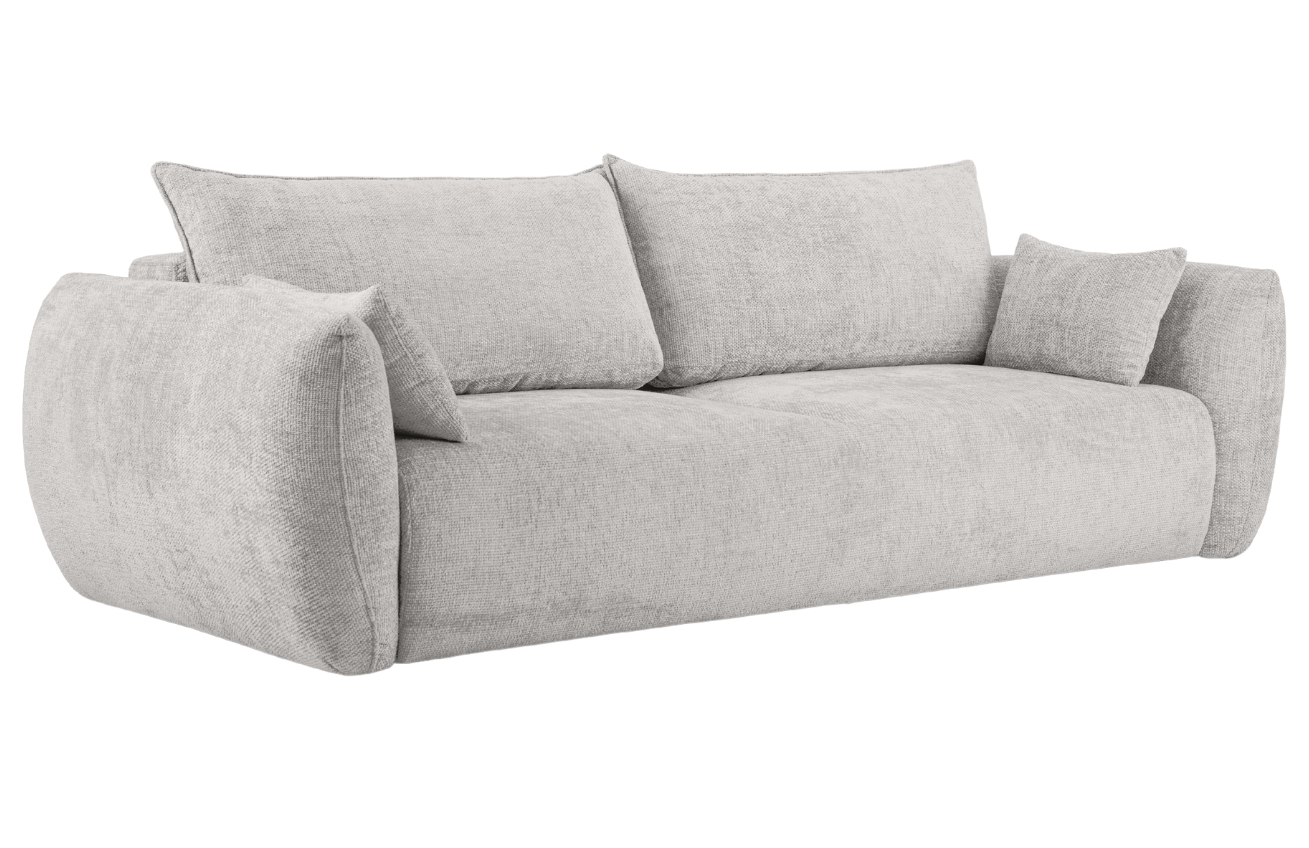 Světle šedá čalouněná třímístná rozkládací pohovka Cosmopolitan Design Matera 240 cm Cosmopolitan Design