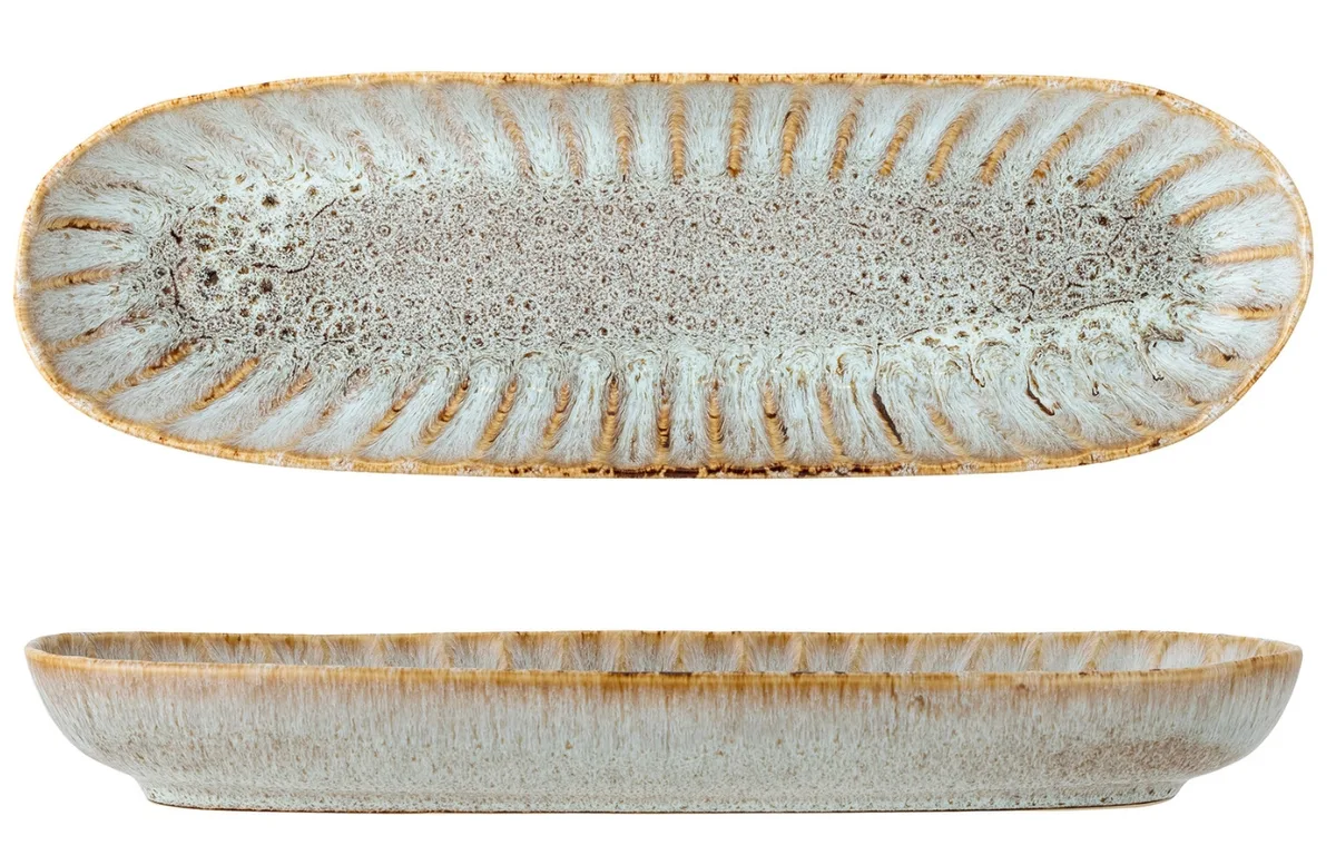 Barevná kameninová servírovací miska Bloomingville Fleur 37,5 cm