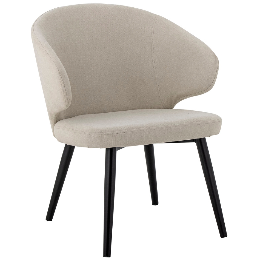 Béžové čalouněné lounge křeslo Bloomingville Loon Bloomingville