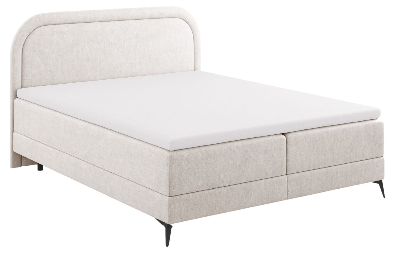 Béžová čalouněná dvoulůžková postel boxspring Cosmopolitan Design Eclipse 180 x 200 cm Cosmopolitan Design