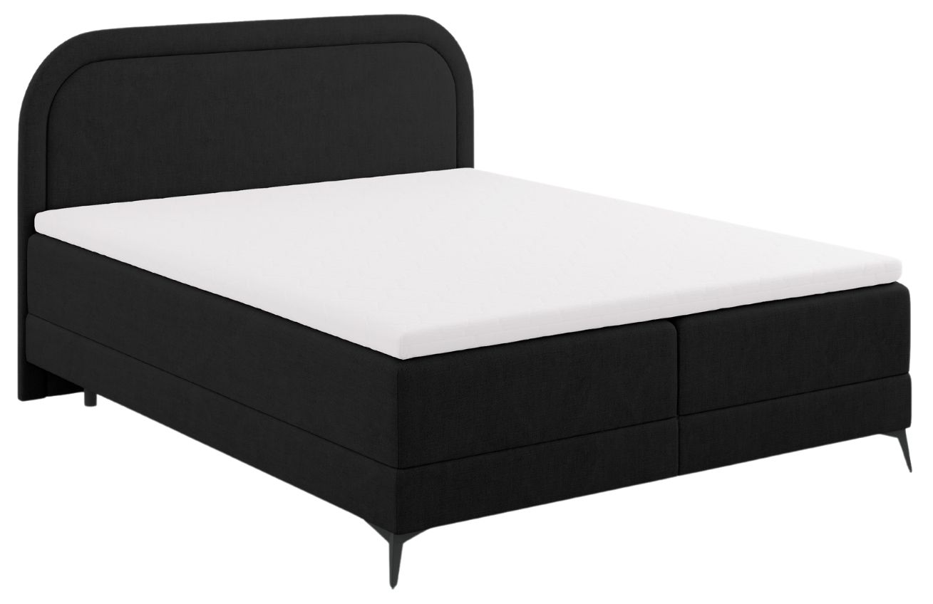 Černá čalouněná dvoulůžková postel boxspring Cosmopolitan Design Eclipse 180 x 200 cm Cosmopolitan Design