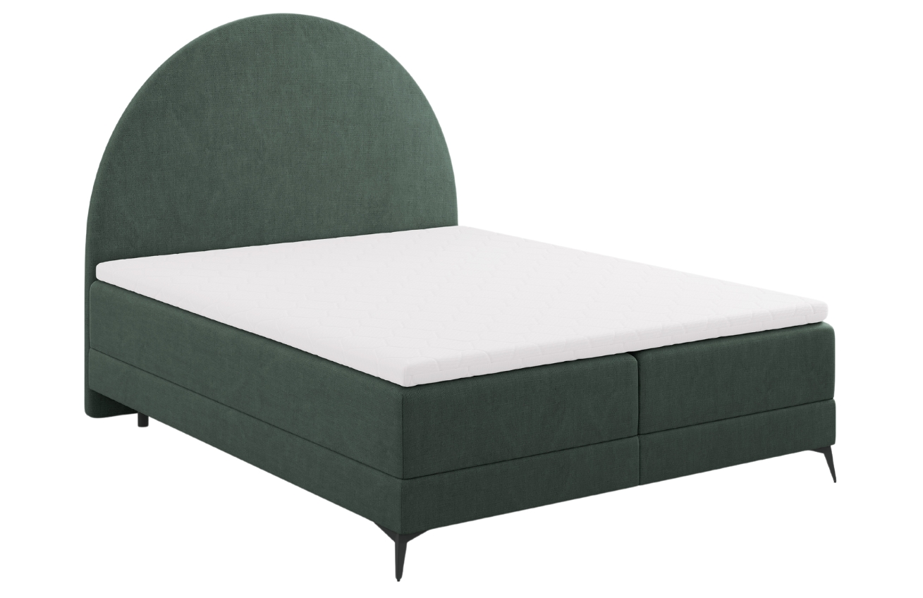 Zelená čalouněná dvoulůžková postel boxspring Cosmopolitan Design Sunrise 160 x 200 cm Cosmopolitan Design