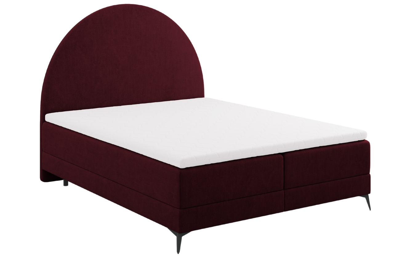 Červená čalouněná dvoulůžková postel boxspring Cosmopolitan Design Sunrise 160 x 200 cm Cosmopolitan Design