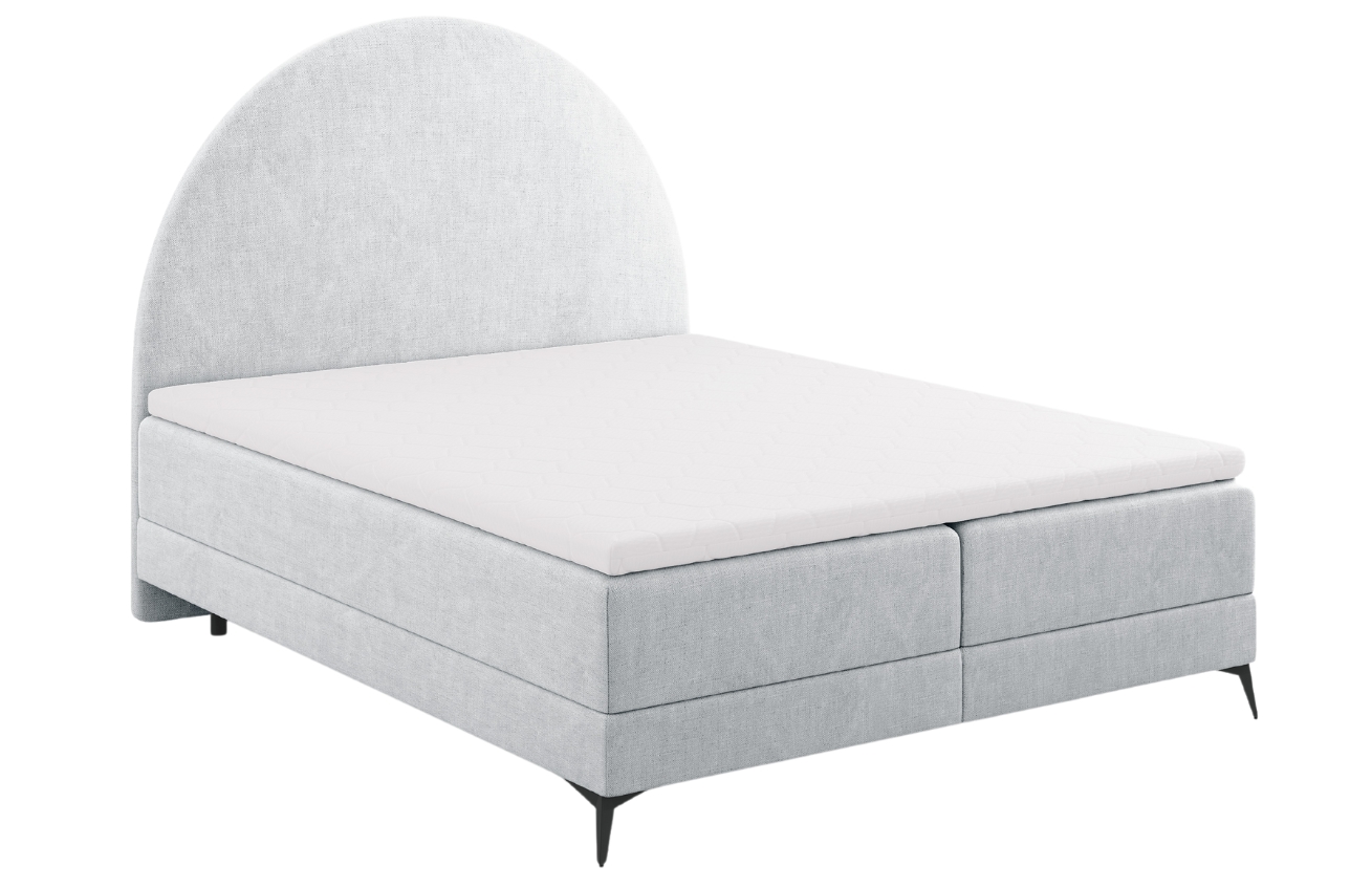 Šedá čalouněná dvoulůžková postel boxspring Cosmopolitan Design Sunrise 160 x 200 cm Cosmopolitan Design