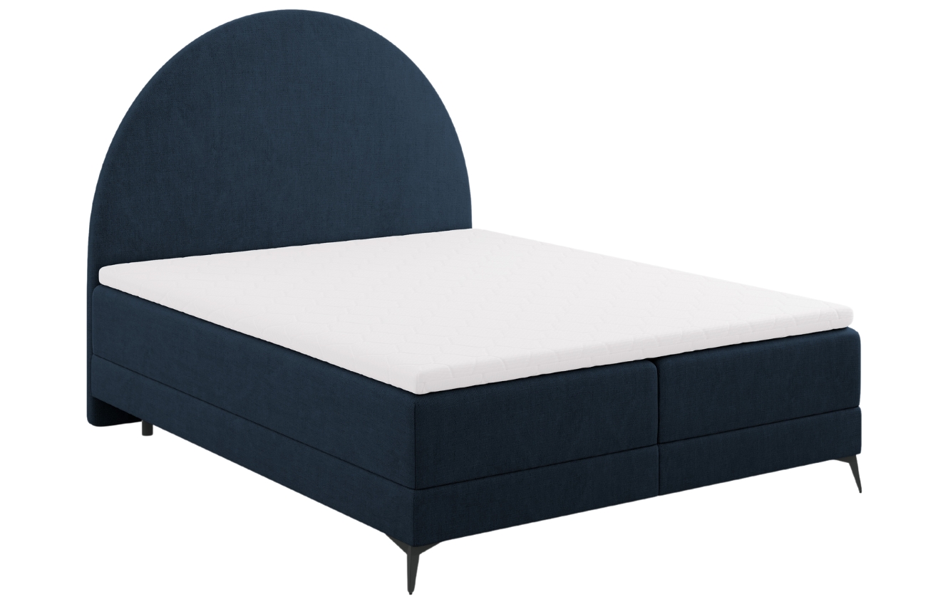 Modrá čalouněná dvoulůžková postel boxspring Cosmopolitan Design Sunrise 160 x 200 cm Cosmopolitan Design