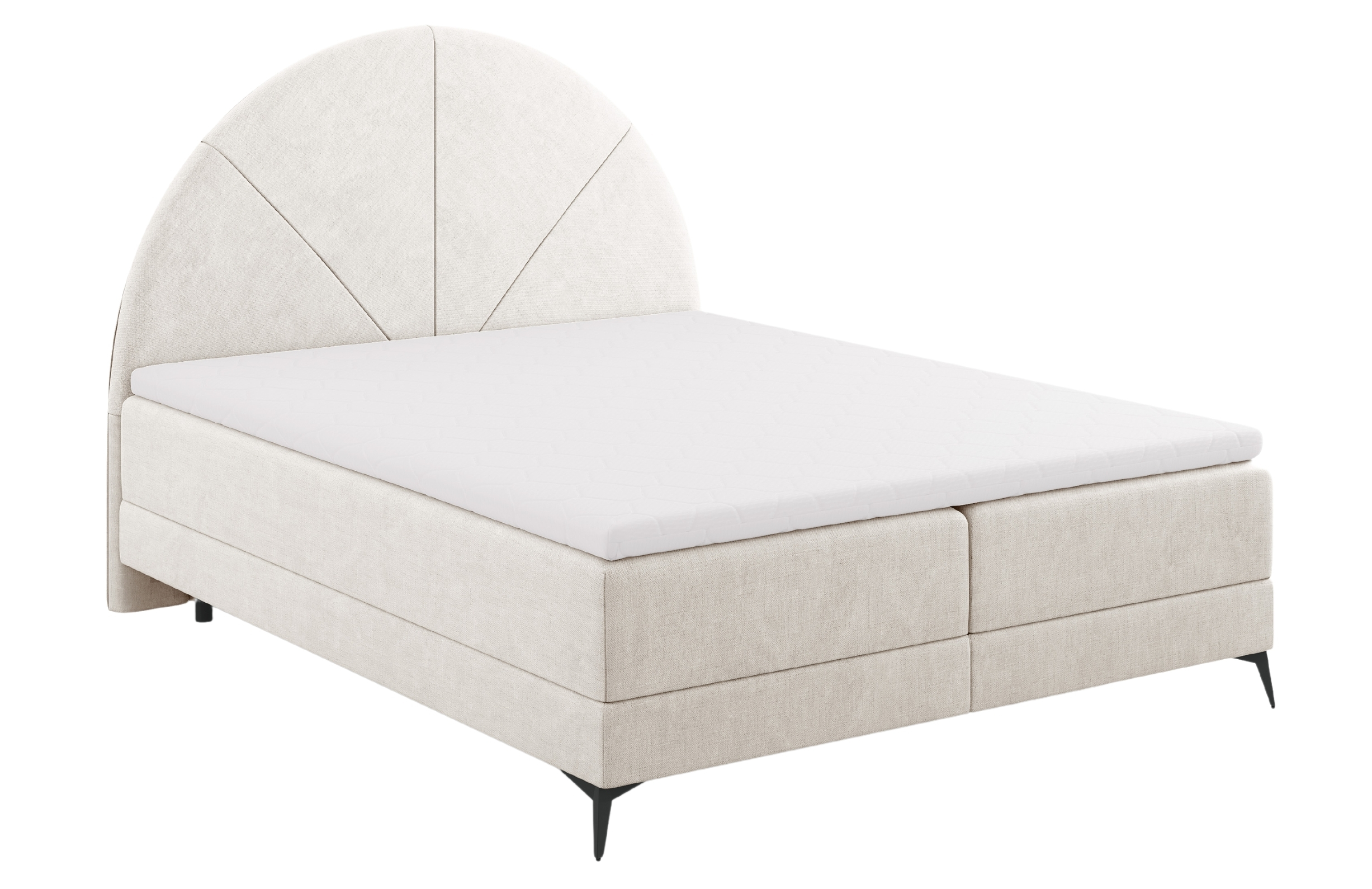 Béžová čalouněná dvoulůžková postel boxspring Cosmopolitan Design Sunset 160 x 200 cm Cosmopolitan Design