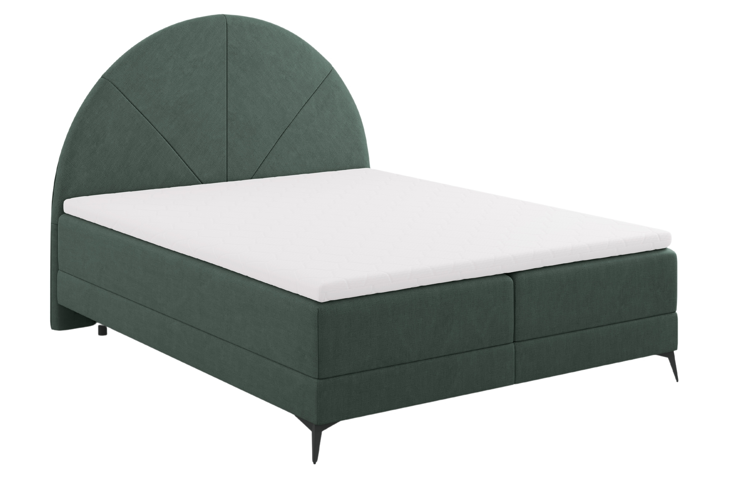 Zelená čalouněná dvoulůžková postel boxspring Cosmopolitan Design Sunset 160 x 200 cm Cosmopolitan Design