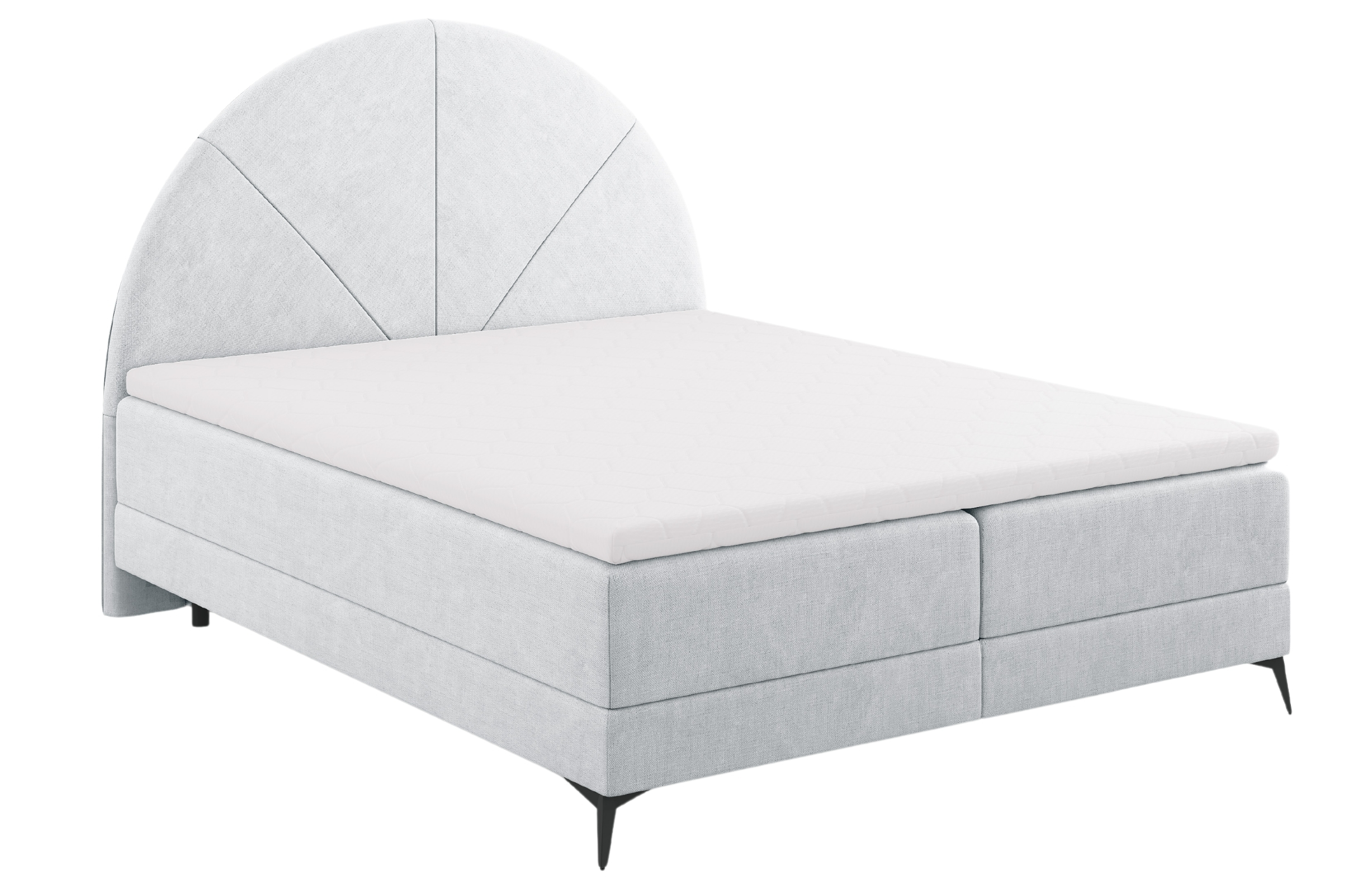 Šedá čalouněná dvoulůžková postel boxspring Cosmopolitan Design Sunset 160 x 200 cm Cosmopolitan Design