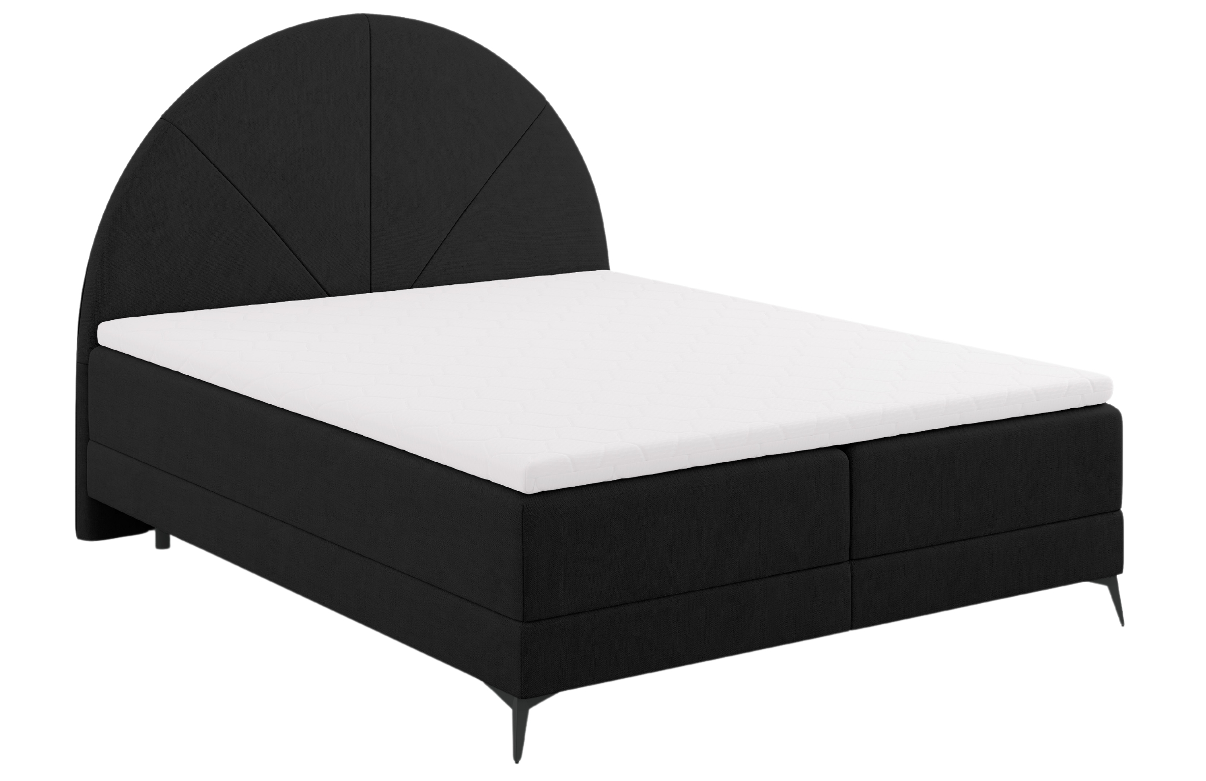Černá čalouněná dvoulůžková postel boxspring Cosmopolitan Design Sunset 160 x 200 cm Cosmopolitan Design