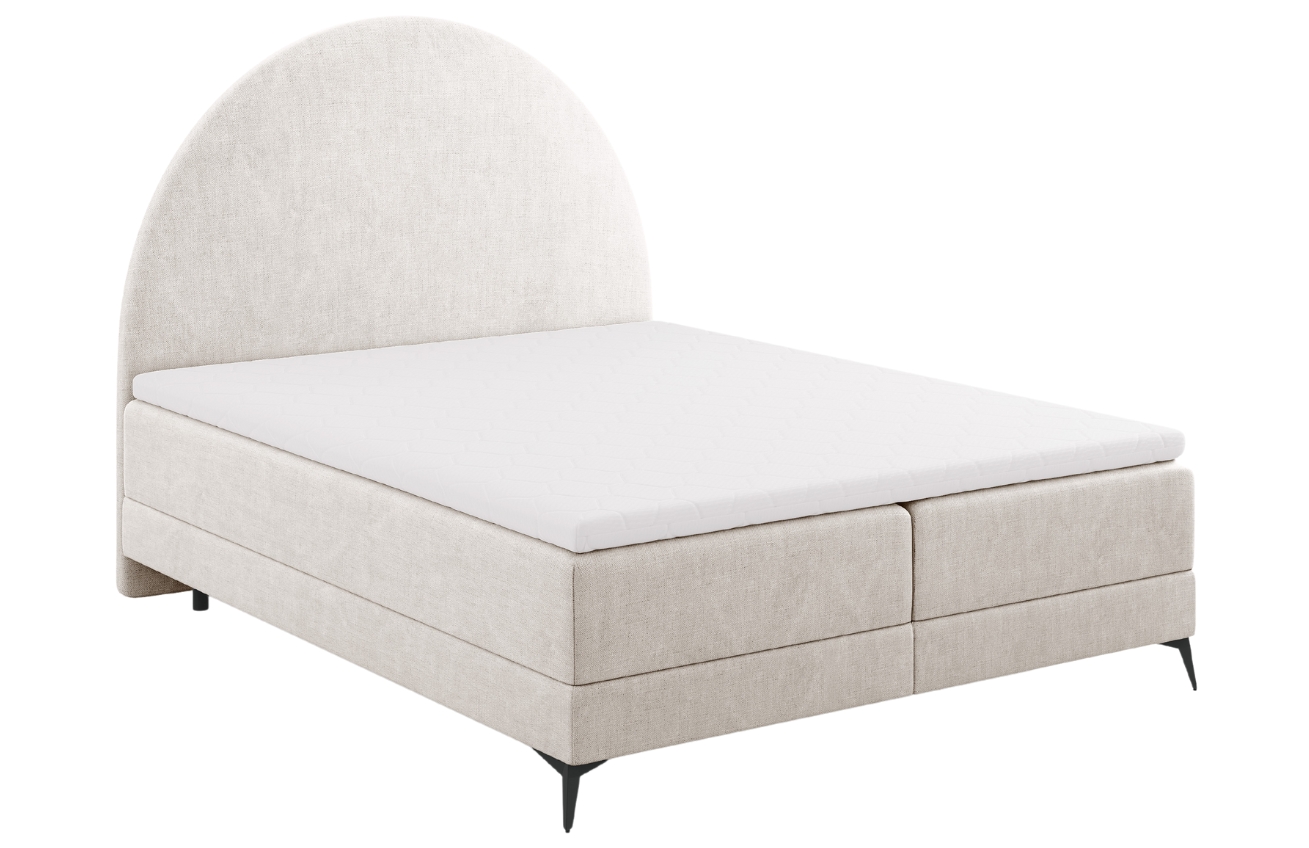 Béžová čalouněná dvoulůžková postel boxspring Cosmopolitan Design Sunrise 180 x 200 cm Cosmopolitan Design
