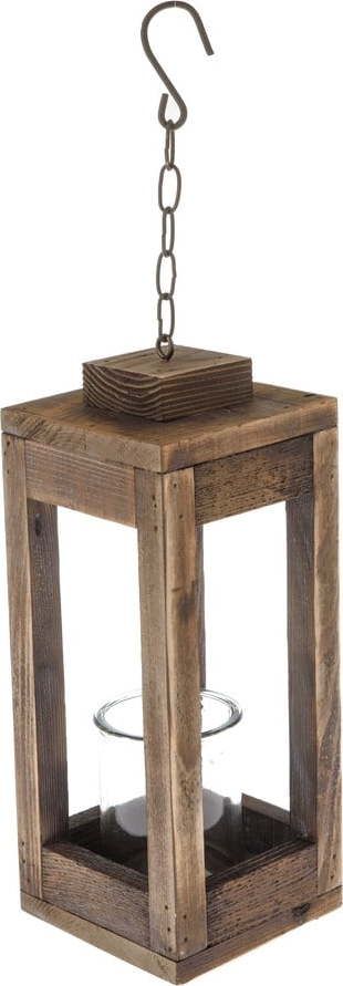 Dřevěná lucerna (výška 30 cm) – Dakls Dakls