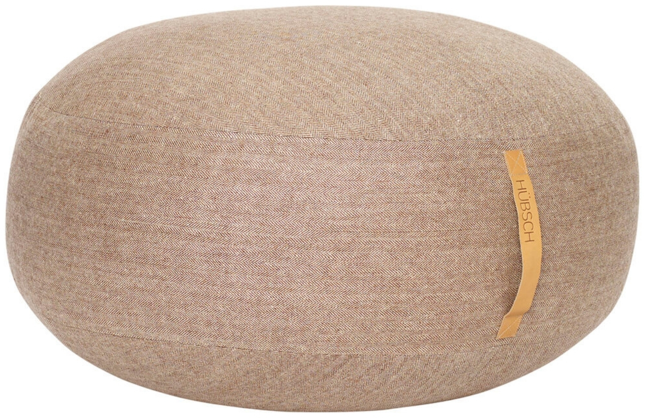 Béžový vlněný puf Hübsch Mochi 70 cm Hübsch