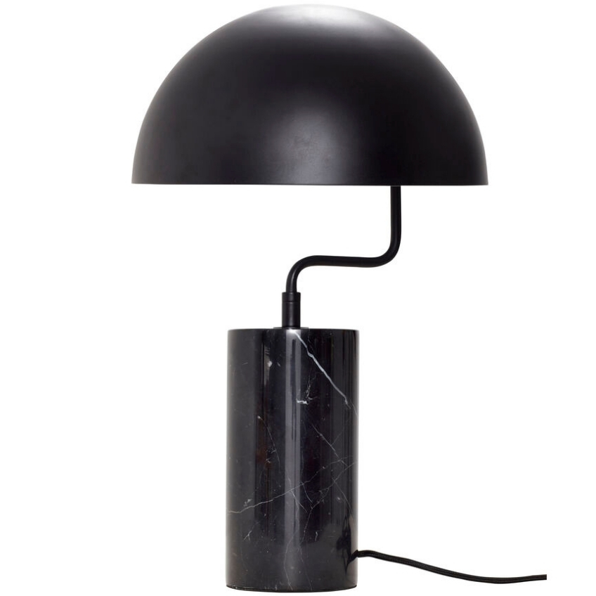 Černá kovová stolní lampa Hübsch Poise 48 cm Hübsch
