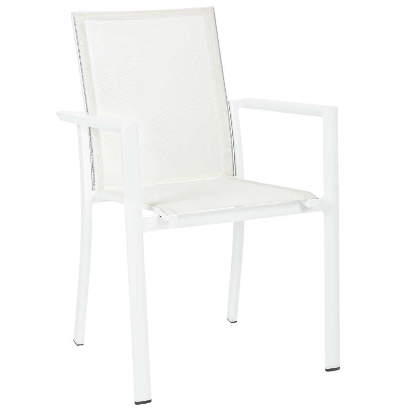 Bílá hliníková zahradní židle Bizzotto Konnor Bizzotto