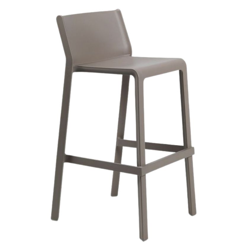 Nardi Šedohnědá plastová barová židle Trill 76 cm Nardi