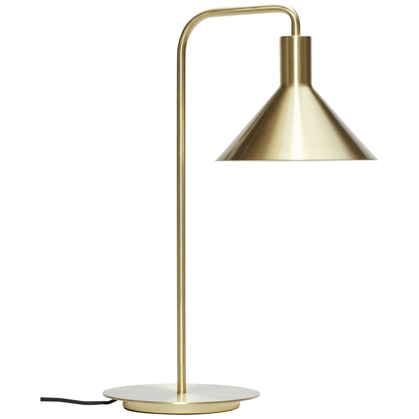 Zlatá kovová stolní lampa Hübsch Solo Hübsch